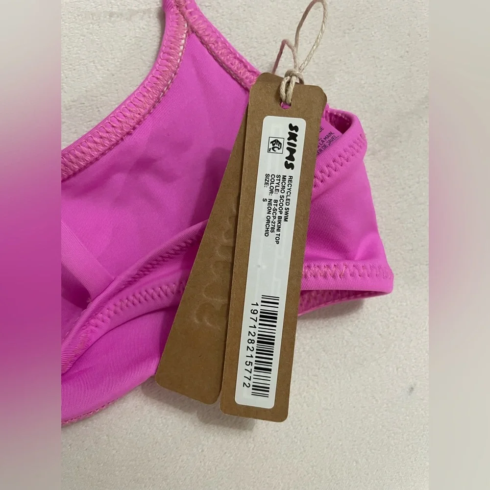 Skims SET NWT Neon Orchid Pink Bikini Swim Set 2-pc set top & Bottom Size S
